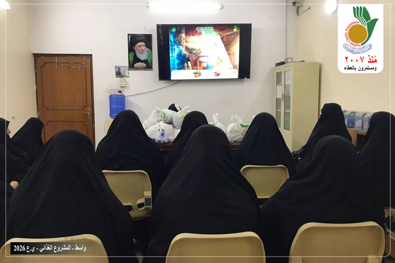 ٢٥ سلة غذائية جافه مع الدجاج بالتعاون مع احد المتبرعين الكرام على العوائل